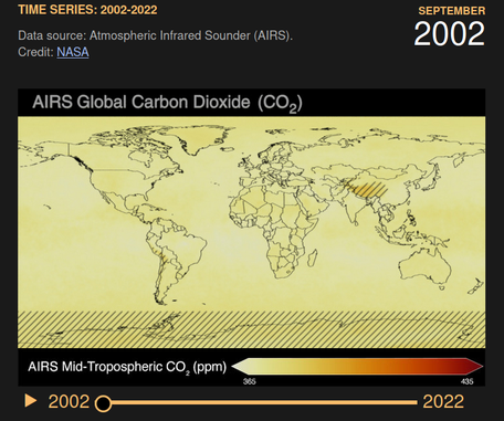 El mundo a través del CO2 en el año 2002