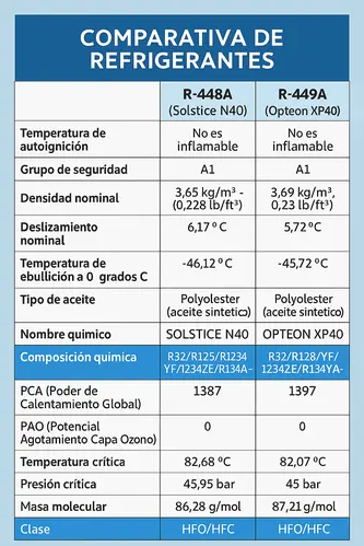 Refrigerantes R448A y R449A Refrigerantes R448A y R449A